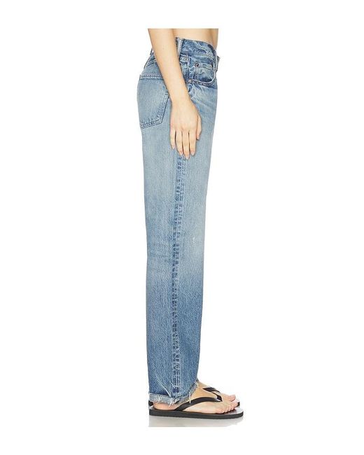 Moussy Blue Dorchester Straight Leg Jeans
