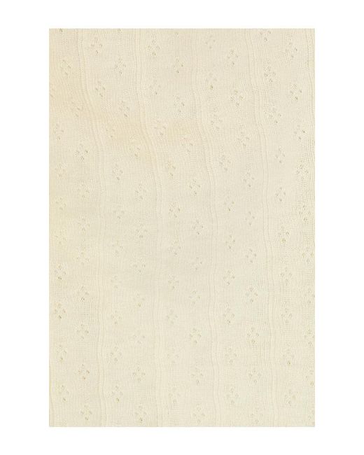DONNI. White Pointelle Long Sleeve