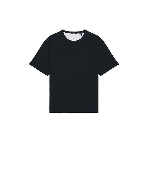 Camiseta Doubled Layered En Color Azul Talla (También En M, S, Xl/1X, Xxl/2X) Theory de hombre de color Black