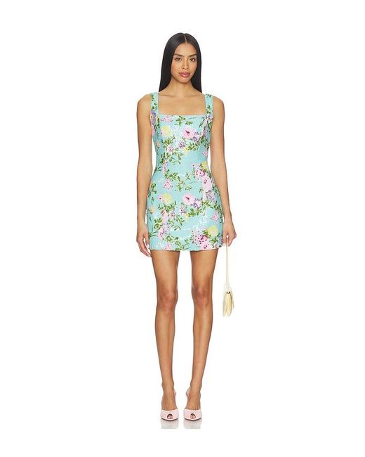 Elliatt Blue Emmeline Square Neck Mini Dress