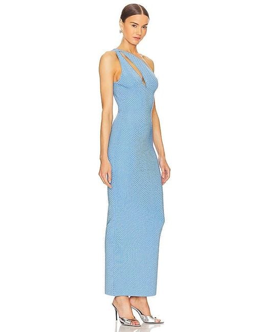 Ronny Kobo Blue Ballari Knit Dress
