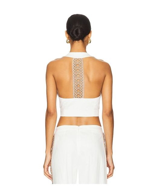 MY BEACHY SIDE White Coconut V Neck Vest