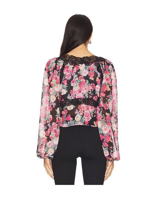 For Love & Lemons Black Clarisse Top
