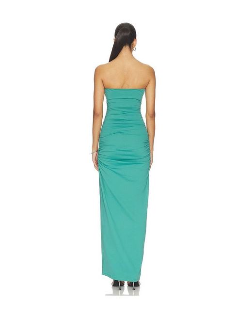 Susana Monaco Blue Wire Tube Side Slit Dress