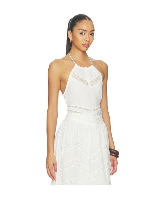 For Love & Lemons White Lou Scarf Top