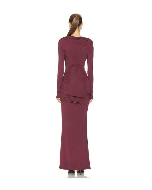 Paris Georgia Purple Draped Jersey Dress