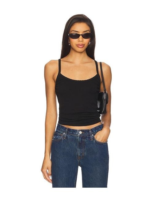 Leset Blue Pointelle Classic Tank Top