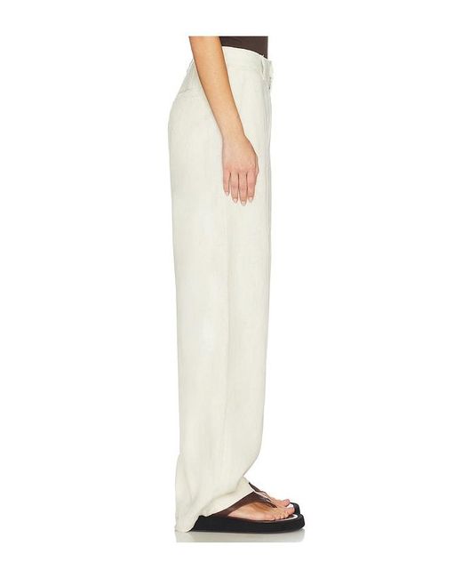 DL1961 White Dl Taylor Relaxed Barrel High Rise Linen Pants