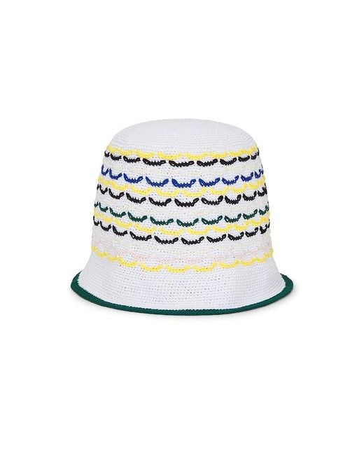 Casablanca White Tuck Stitch Hat for men