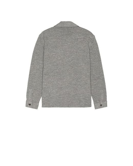 Faherty Brand Gray Inlet Knit Shirt Jacket for men