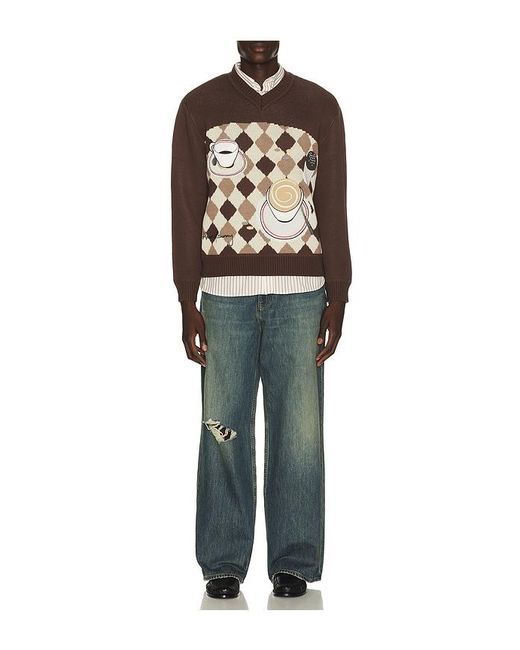 House Of Sunny Brown Daily Grind Knit Sweater for men