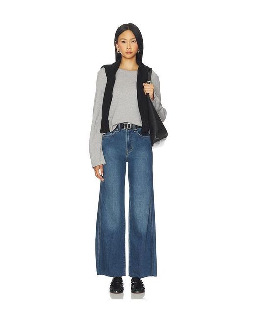 Veronica Beard Blue Taylor Cropped Wide Leg