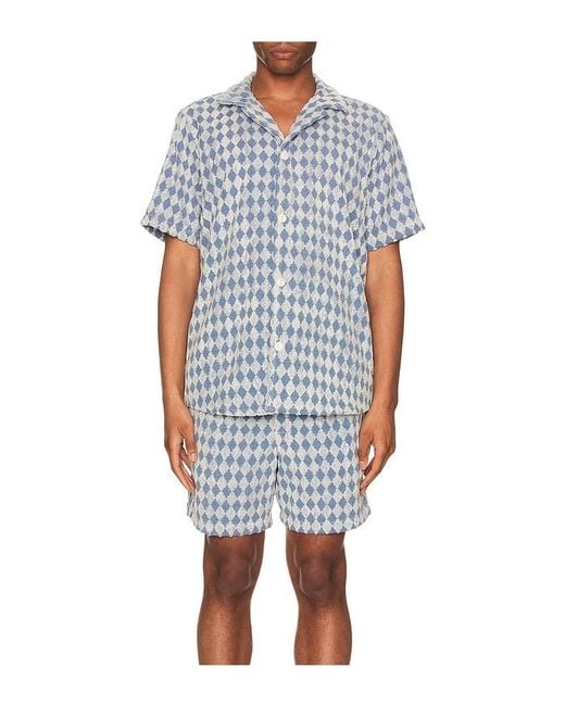Oas Blue Diamond Cuba Terry Shirt for men