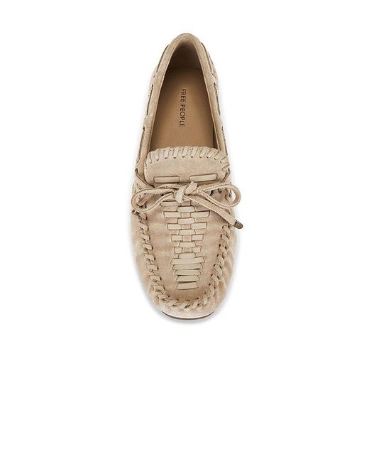 Free People White Misty Suede Moccasin