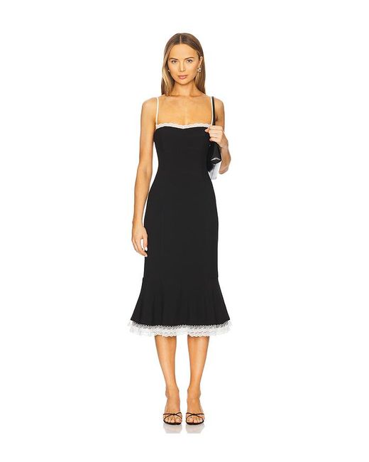 LPA Black Nina Midi Dress