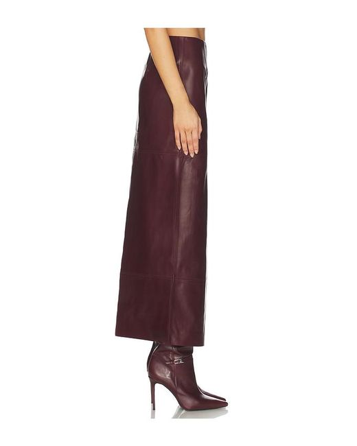 SRG Red Mango Leather Skirt