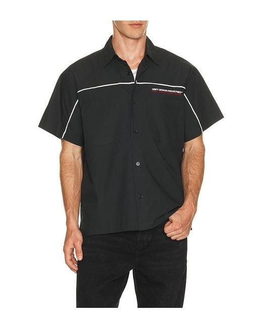 Obey Black Camber Woven Shirt for men
