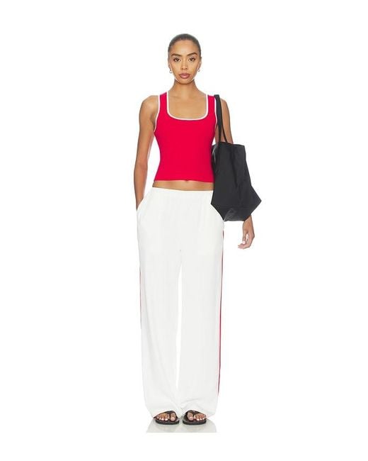 SNDY'S White Reed Contrast Pant