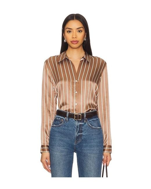 'Agence 'Agence Blusa Tyler En Color Chocolate Talla En L'Agence de color Blue