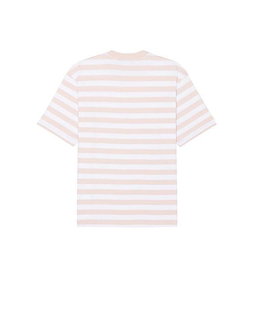Guess White Simple Stripe Tee for men