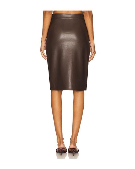 Susana Monaco Black Faux Leather Pencil Skirt
