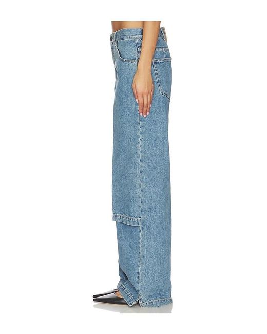 The Attico Blue Tiered Wide Leg