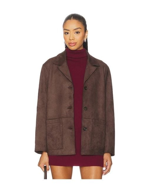 Elodie the Label Red Elodie Hayes Vegan Suede Jacket
