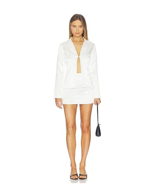 ALL THE WAYS White Leslie Mini Skirt
