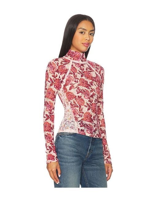 Free People Red Lange Ärmel Lyric