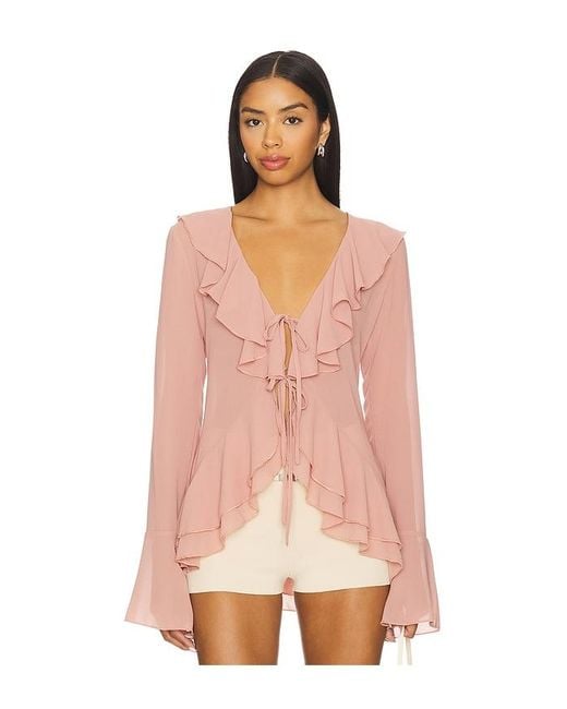 MORE TO COME Pink Alisia Top