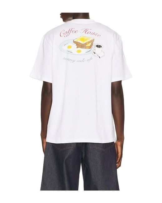 House Of Sunny White Sunny Side Up Tee for men