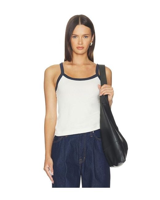 PERFECTWHITETEE White Cherry Cotton Ringer Tank