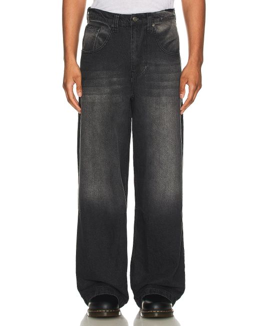 Jaded London Black Colossus Baggy Jeans for men