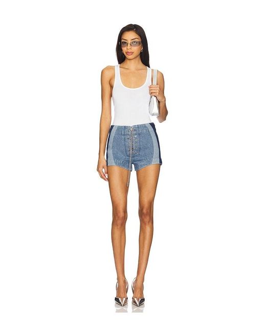 retroféte Blue Aleyna Denim Short