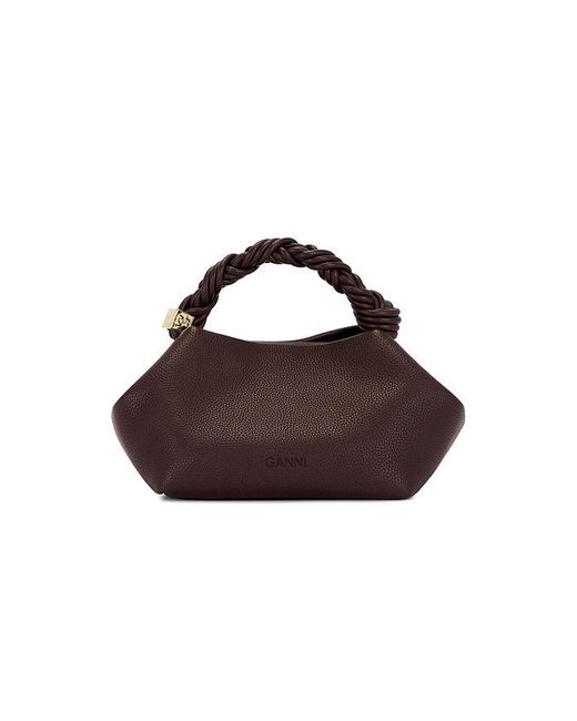 Ganni Brown Small Grained Bou Bag