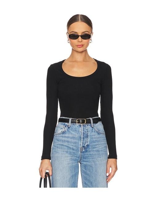 Citizens of Humanity Black Rumi Scoop Neck
