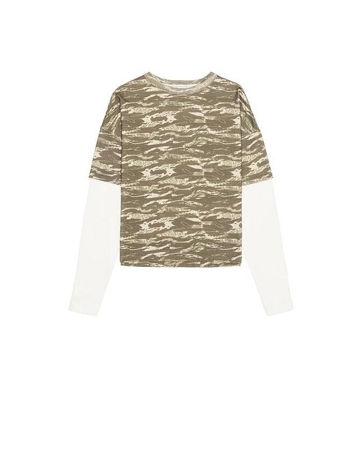 Rhude Multicolor Tiger Camo Double Layer Tee for men