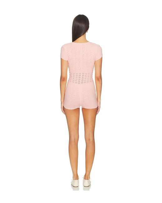 MAJORELLE Pink Fenella Short Sleeve Romper