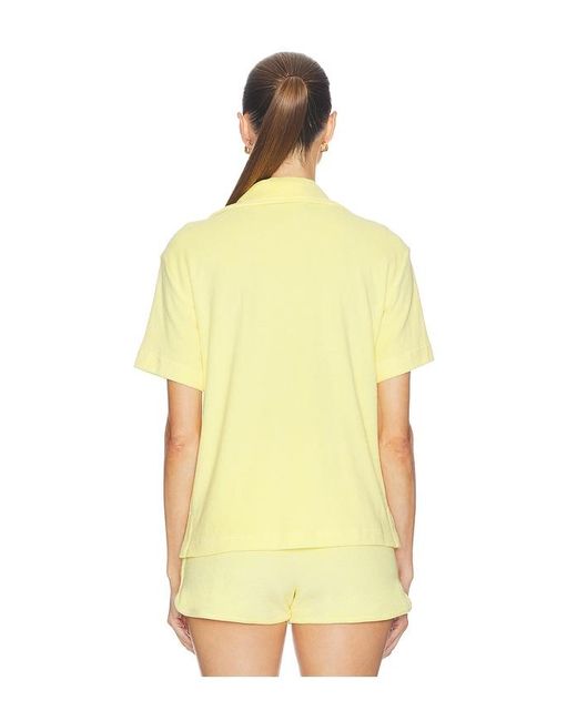 Hunza G Yellow Resorthemd Aus Frottee Towelling Resort Shirt