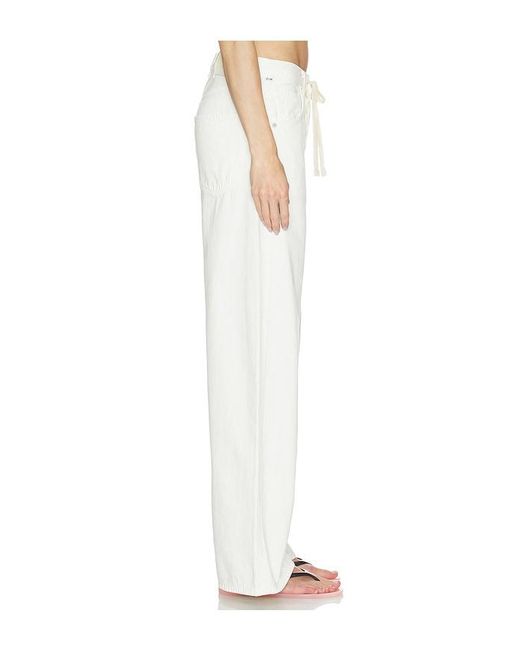 Citizens of Humanity White Brynn Drawstring Trouser
