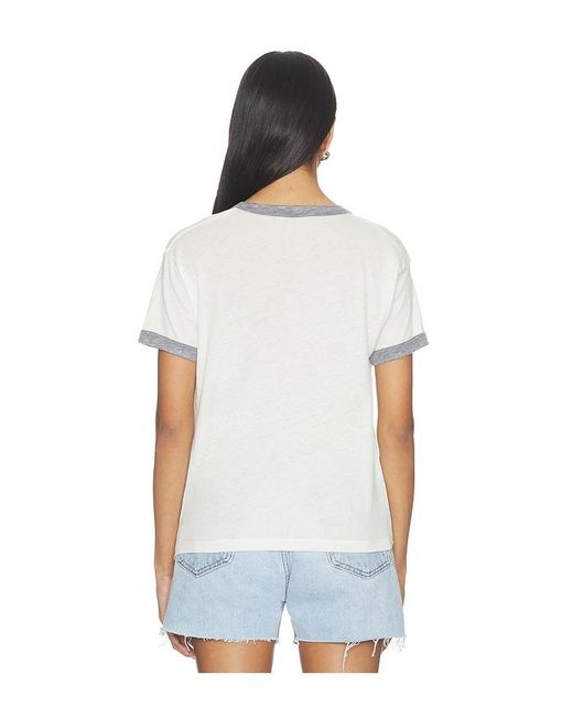 Daydreamer White Nice Try Burnout Ringer Tee