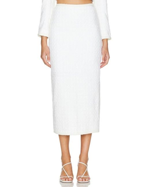 ROTATE BIRGER CHRISTENSEN White High Waisted Skirt