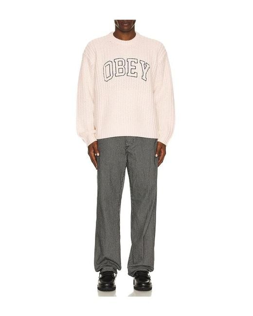 Obey Multicolor Collegiate Sweater for men