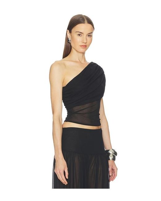 Camila Coelho Black Emmaline Top