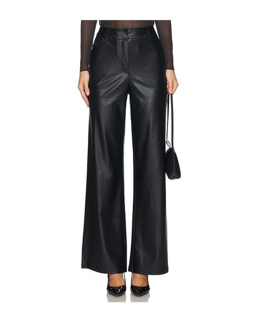 Commando Black Matte Metallic Wide Leg Trouser