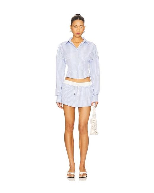OW Collection White Ella Mini Skirt