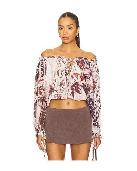 MORE TO COME Multicolor Davina Off Shoulder Top