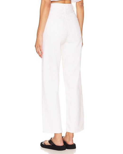 Agolde White Ren High Rise Wide Leg Jeans