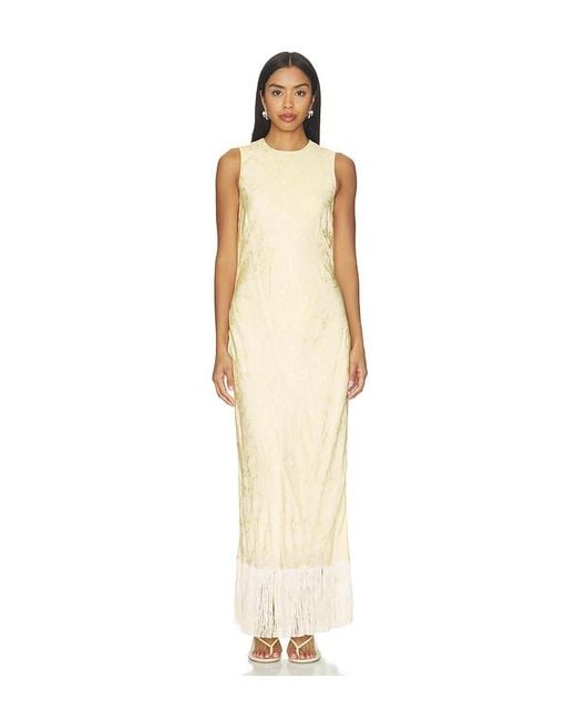 Anna October White Gill Jacquard Maxi Dress