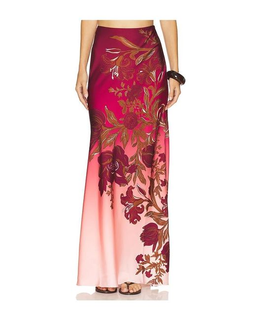 Rococo Sand Red Maxi Skirt